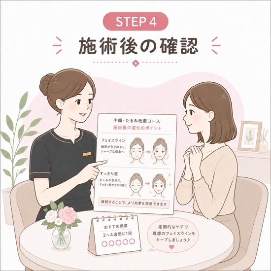 小顔・たるみ改善_施術後の確認