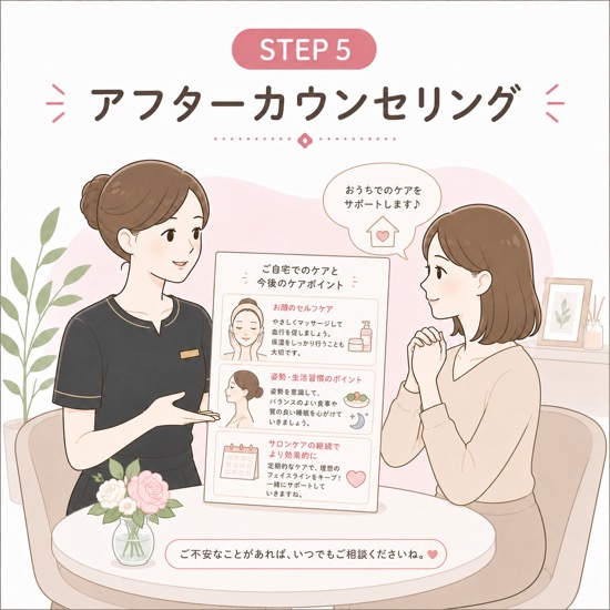 小顔・たるみ改善_アフターカウンセリング